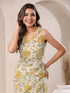 White Pure Cotton Floral Printed Straight Kurta Set